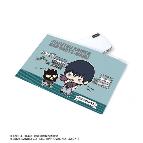 『呪術廻戦×サンリオキャラクターズ』伏黒甚爾×バッドばつ丸 懐玉・玉折 ビニールフラットポーチ【202504再販】